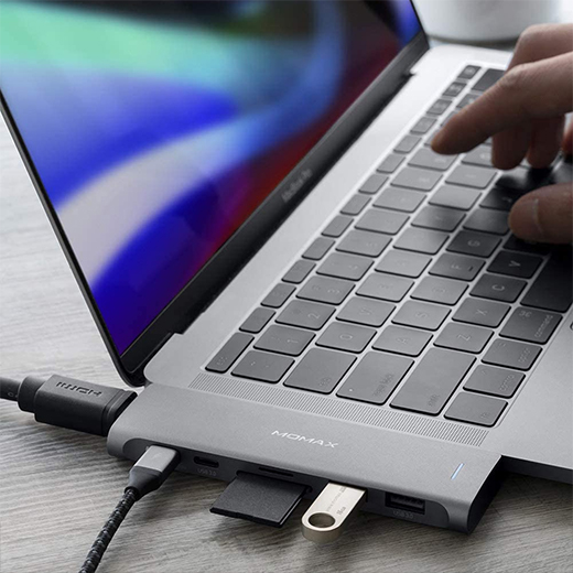 Хаб (адаптер) Momax One Link 7-in-1 Dual USB-C Hub для MacBook