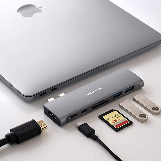 Хаб (адаптер) Momax One Link 7-in-1 Dual USB-C Hub для MacBook