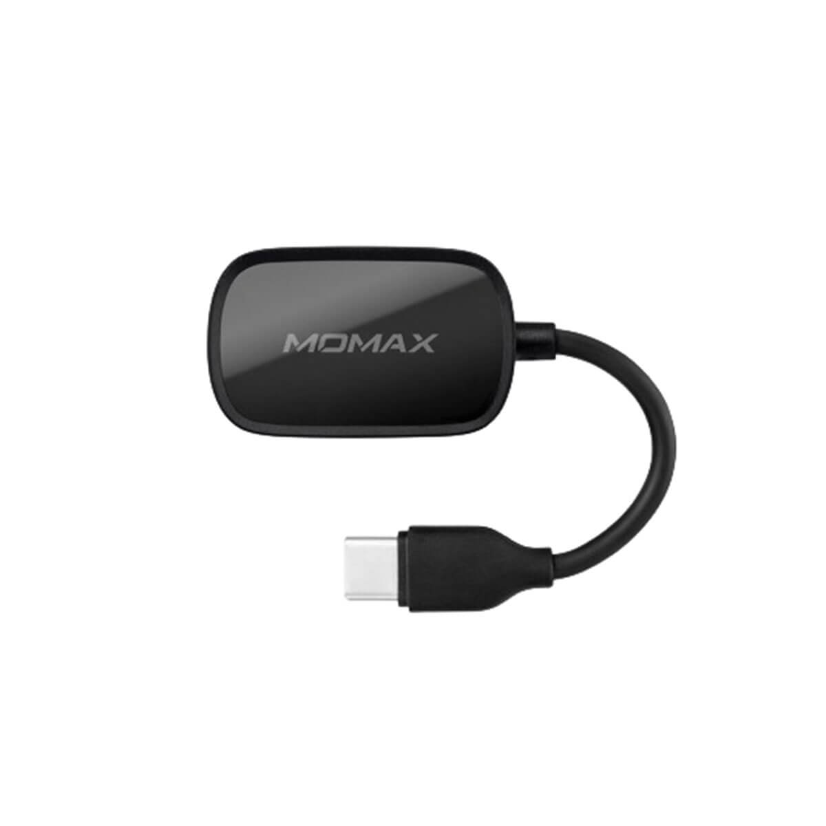 Адаптер для навушників Momax One Link Type- C to Type-C /AUX 3.5mm Black 