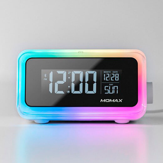 Настольные часы с беспроводной зарядкой Momax Q.Clock 2 Digital
