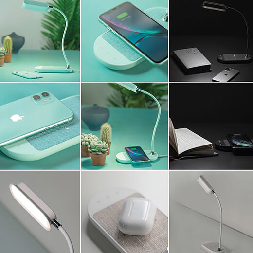 Настольная светодиодная лампа Momax Q.Led Flex Mini с беспроводной зарядкой (10W)