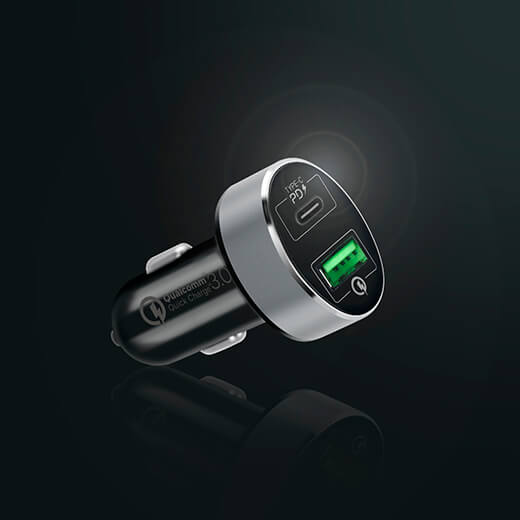 Быстрая автомобильная зарядка Momax UC10 Type-C PD Fast Car Charger 36W для iPhone