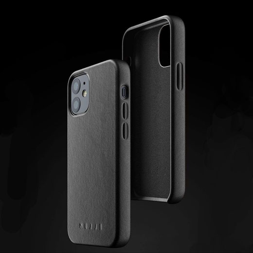 Шкіряний чохол MUJJO Full Leather Case Black для iPhone 12 mini