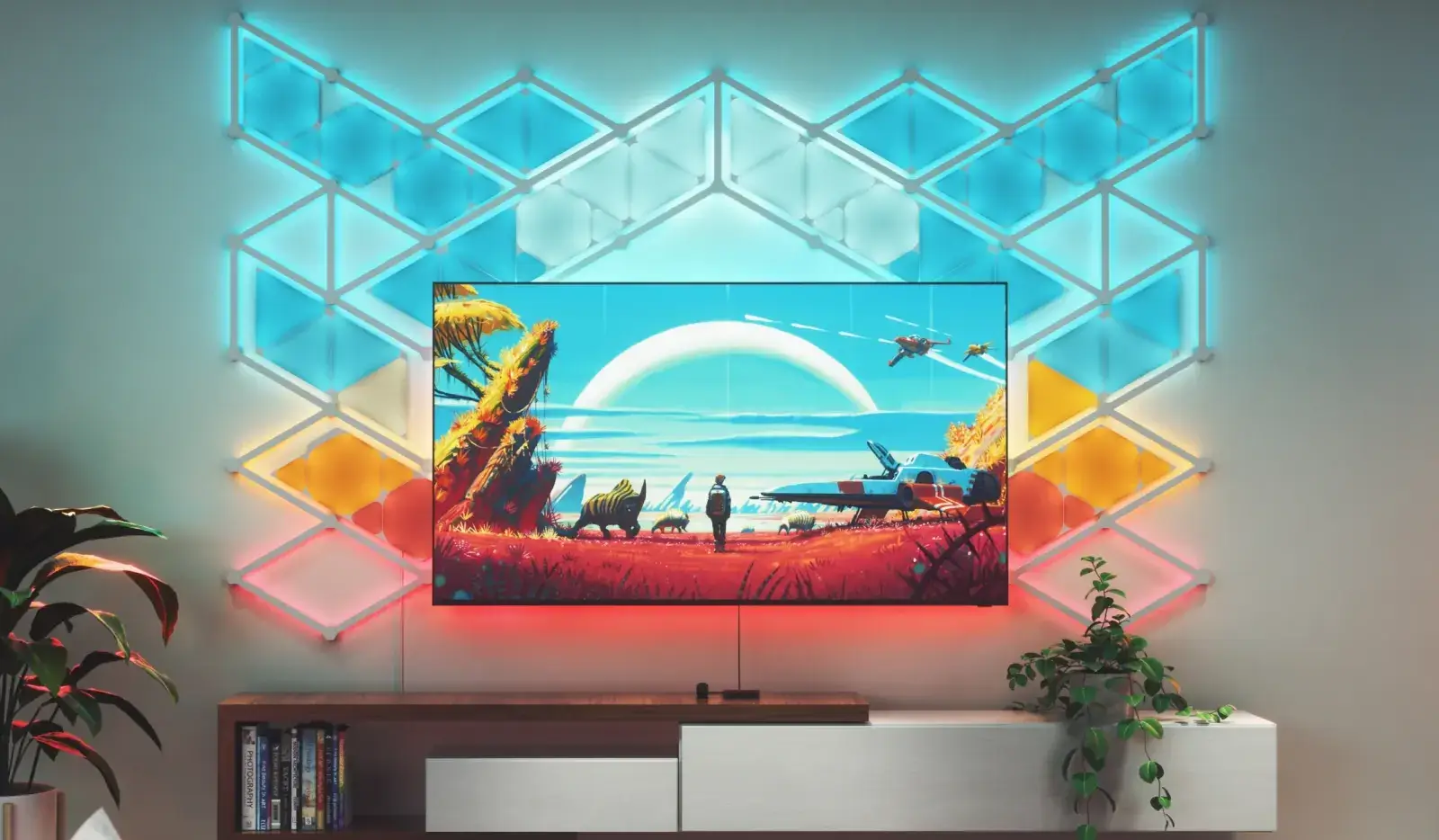 Розумне підсвічування для телевізора Nanoleaf 4D із дзеркальною камерою