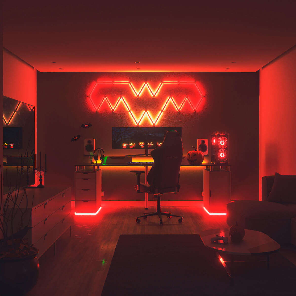 Голосове керування розумною системою освітлення Nanoleaf Lines Smarter Kit Apple HomeKit Multicolor (9 панелей)