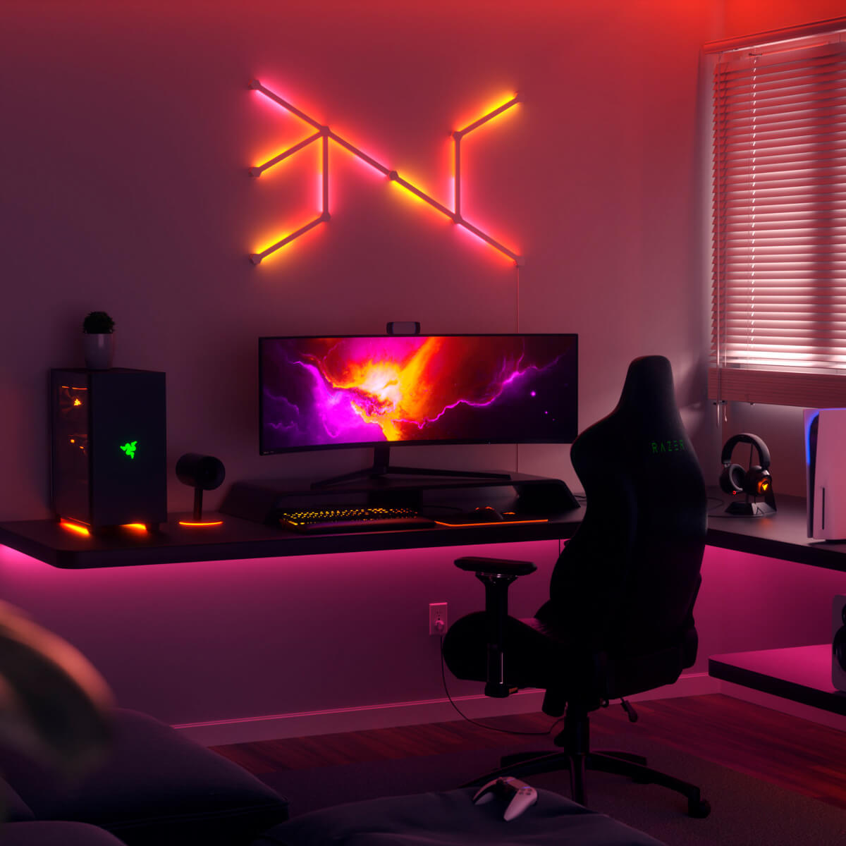 Характеристики розумної системи освітлення Nanoleaf Lines Smarter Kit Apple HomeKit Multicolor (9 панелей)