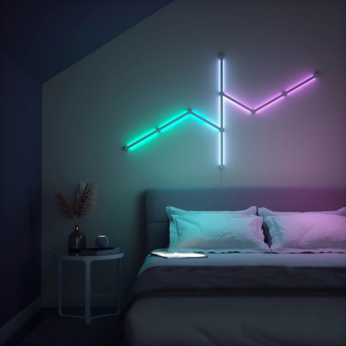 Купити нову розумну систему освітлення Nanoleaf Lines Smarter Kit Apple HomeKit Multicolor (9 панелей)