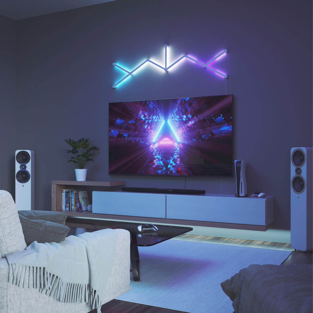 Нова розумна система освітлення Nanoleaf Lines Smarter Kit Apple HomeKit Multicolor (9 панелей)