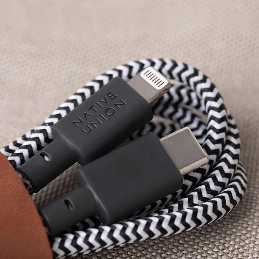 Зарядный кабель Native Union Belt Cable Zebra USB-C to Lightning 1.2 m для iPhone | iPad