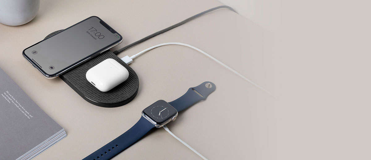 Беспроводная зарядка 2 в 1 для iPhone/AirPods Native Union Drop XL
