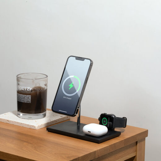 Купить беспроводное зарядное устройство Native Union Snap 3 in 1 MagSafe для iPhone | AirPods | Apple Watch (US+адаптер)