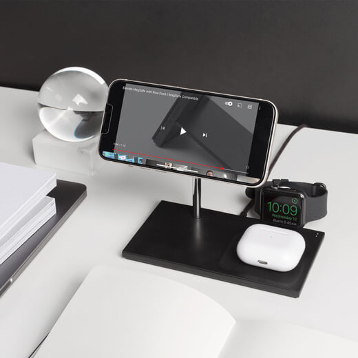 Быстрое беспроводное зарядное устройство Native Union Snap 3 in 1 MagSafe для iPhone | AirPods | Apple Watch (US+адаптер)