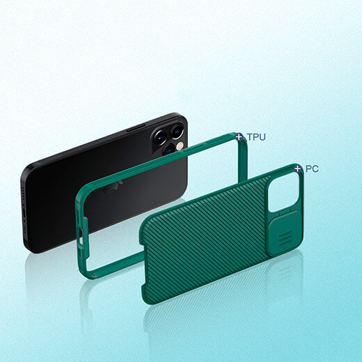 Чорний силіконовий чохол Nillkin CamShield Pro Case для iPhone 12/12 Pro
