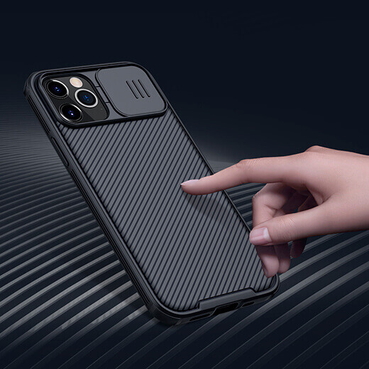 Чорний силіконовий чохол Nillkin CamShield Pro Case для iPhone 12/12 Pro