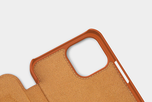 Кожаный чехол-книжка Nillkin Qin Leather Case Brown для iPhone 12/12 Pro