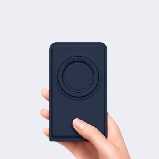 Новинка — магнитная подставка Nillkin SnapBase MagSafe Silicone Blue для iPhone 14 | 13 | 12