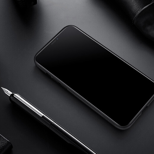 Черный силиконовый чехол Nillkin Synthetic Fiber для iPhone 12/12 Pro
