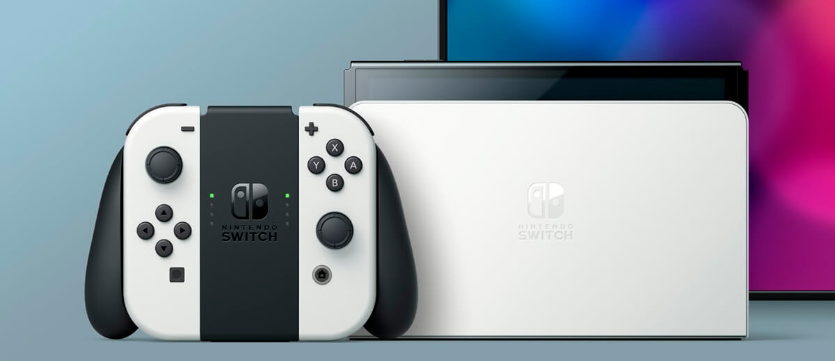 Найкраща ігрова приставка Nintendo Switch Console OLED-Model with Jon-Coy White 64GB
