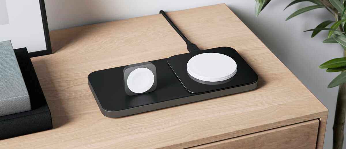 Беспроводная зарядка Nomad Base One Max MagSafe Charger Carbide для iPhone | Apple Watch купить