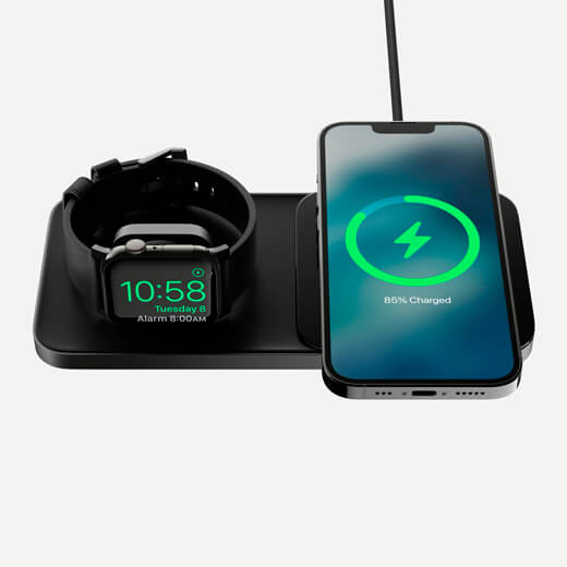 Быстрая зарядка Nomad Base One Max MagSafe Charger Carbide для iPhone | Apple Watch