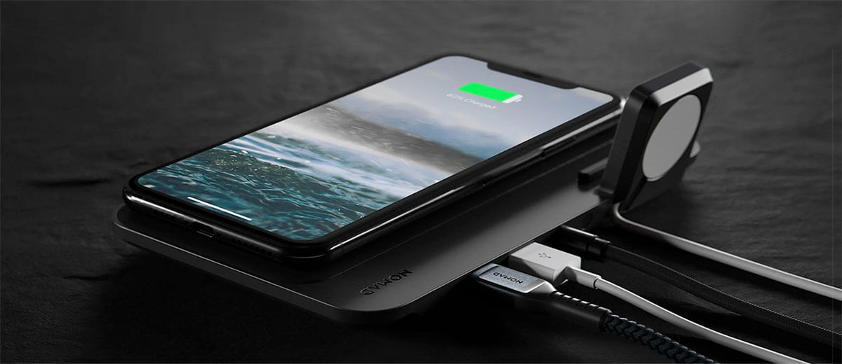 Беспроводная зарядка Nomad Base Station Apple Watch Mount Edition 5 в 1 для iPhone + EU адаптер