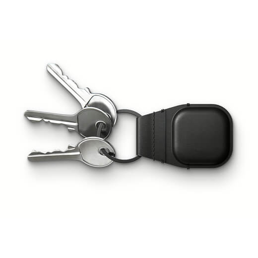 Шкіряний брелок з кільцем Nomad Leather Keychain Black для AirTag