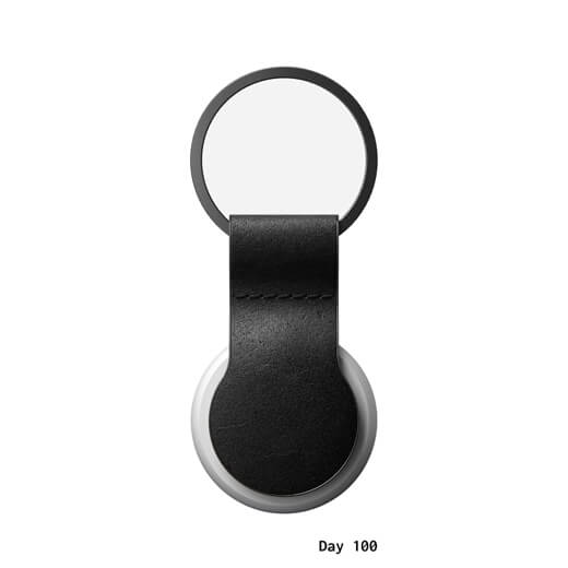 Кожаный брелок с кольцом Nomad Leather Loop Black для AirTag