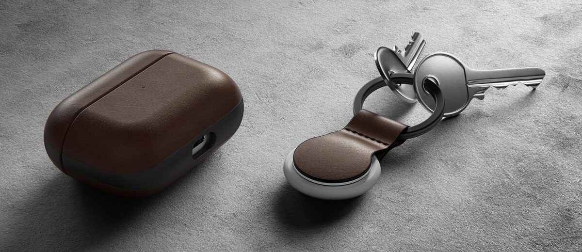 Кожаный брелок с кольцом Nomad Leather Loop Black для AirTag