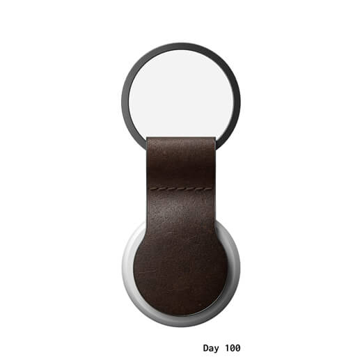 Кожаный брелок с кольцом Nomad Leather Loop Black для AirTag