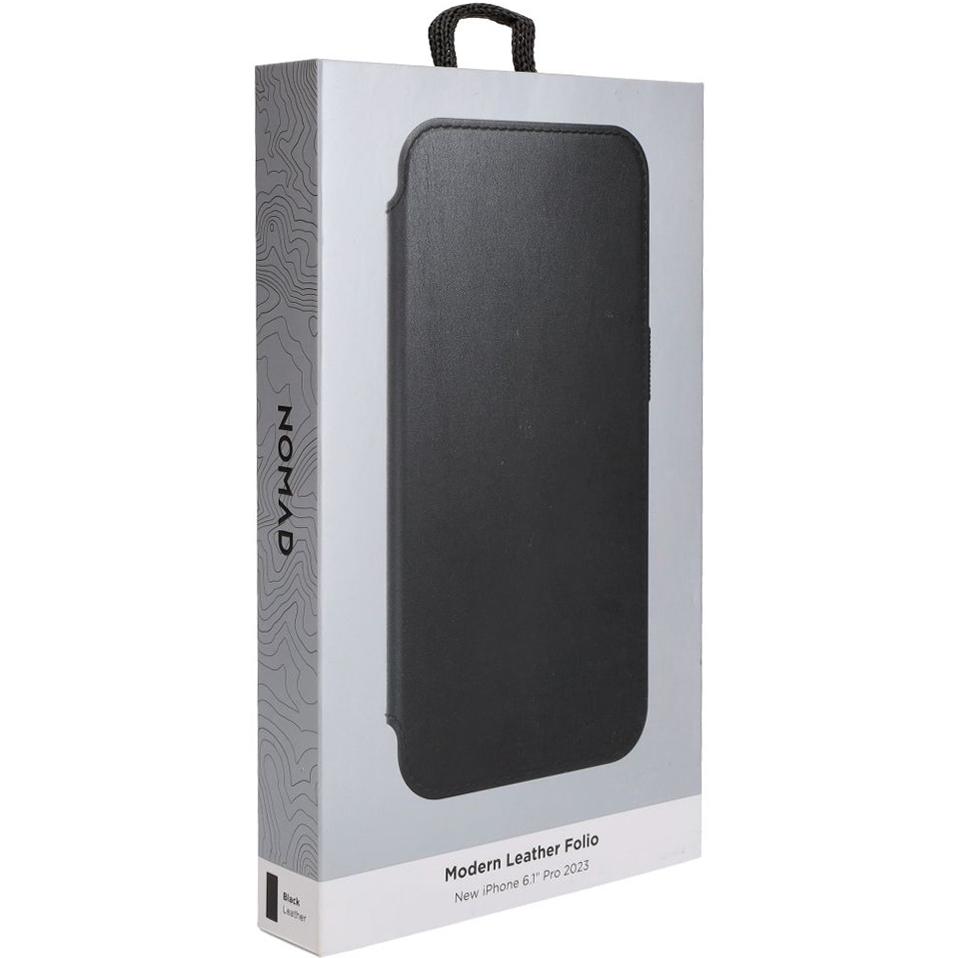 Чохол Nomad Modern Leather для Apple iPhone 15 Pro, чорний