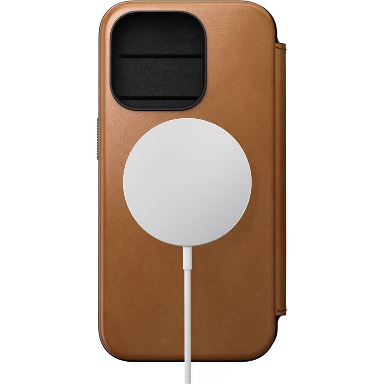 Чохол Nomad Modern Leather Folio для Apple iPhone 15 Pro, коричневий