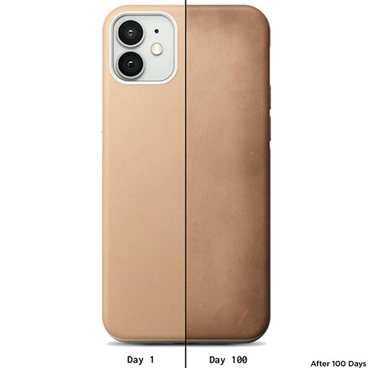 Кожаный чехол Nomad Rugged Case Horween Leather Natural для iPhone 12 mini