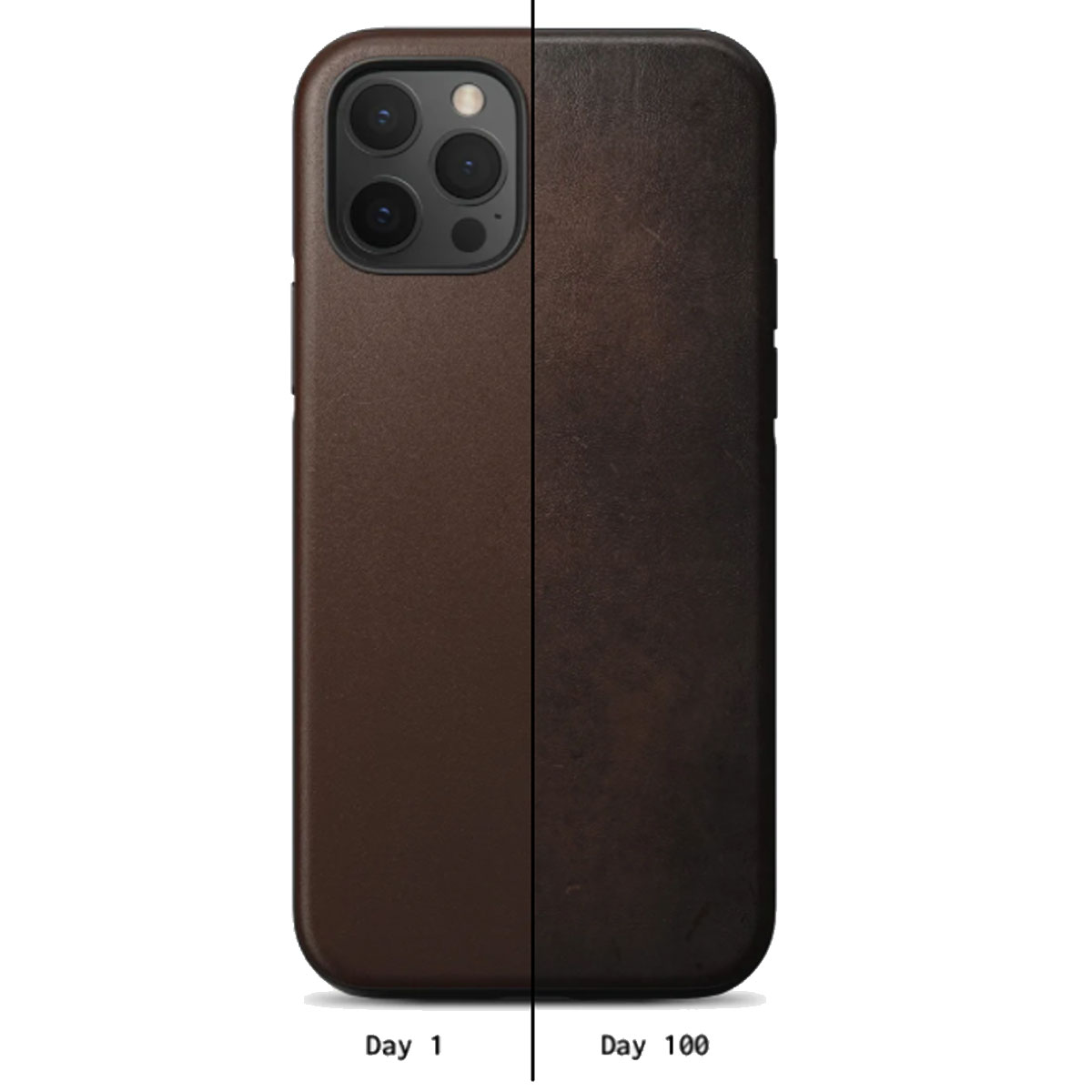 Шкіряний чохол Nomad Rugged Case Horween Leather Rustic Brown для iPhone 12 | 12 Pro
