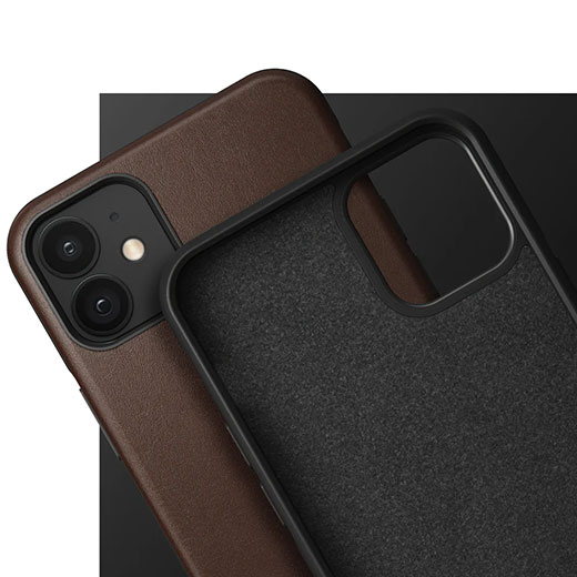 Кожаный чехол Nomad Rugged Case Horween Leather Rustic Brown для iPhone 12 | 12 Pro