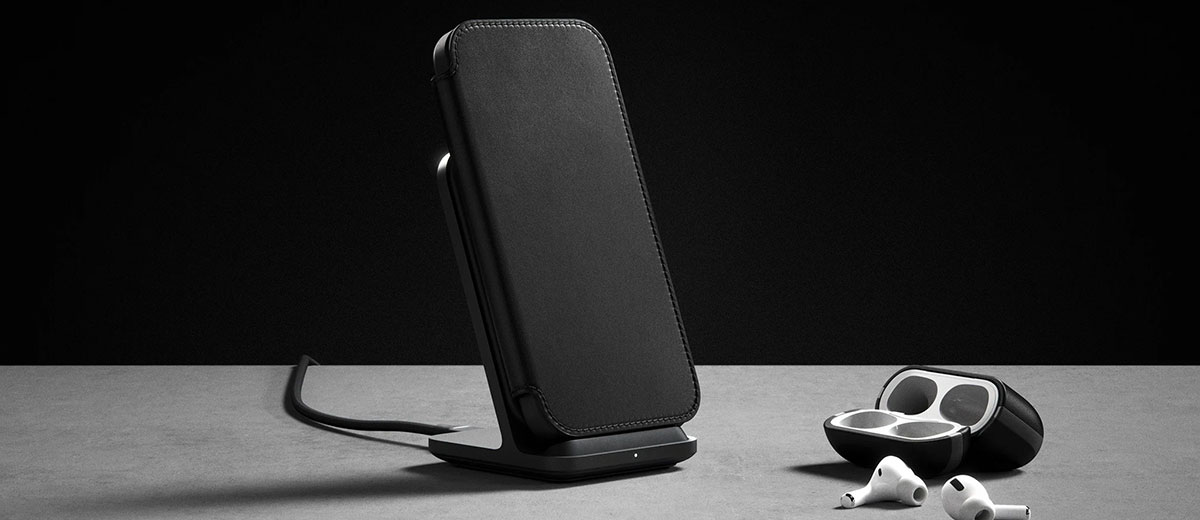 Кожаный чехол-книжка Nomad Rugged Folio Horween Leather Black для iPhone 12 mini