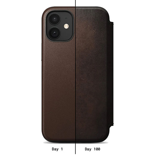 Кожаный чехол-книжка Nomad Rugged Folio Horween Leather Black для iPhone 12 Pro Max