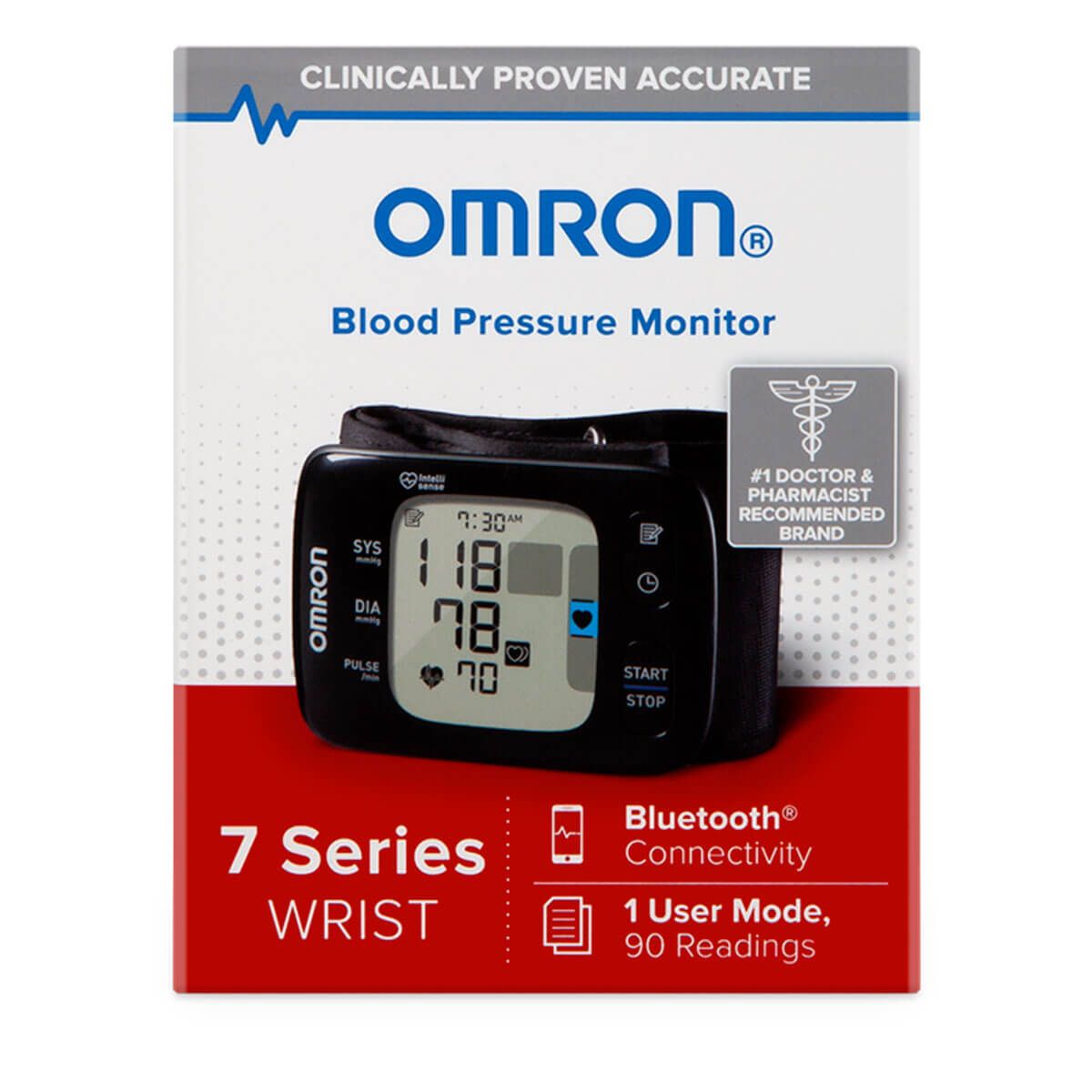 Розумний тонометр для вимірювання тиску Omron 7 Series Wireless Wrist Blood Pressure Monitor зручний і практичний