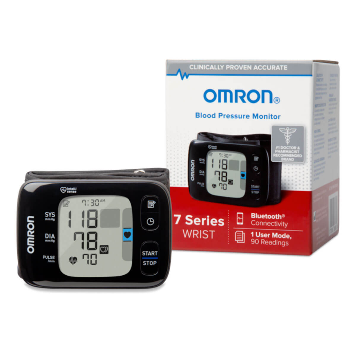 Розумний тонометр для вимірювання тиску Omron 7 Series Wireless Wrist Blood Pressure Monitor має сучасні можливості