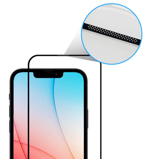 100-процентная защита экрана iPhone вместе с защитным стеклом oneLounge 1Edge Full 3D DustProof для iPhone 14 | 13 | 13 Pro