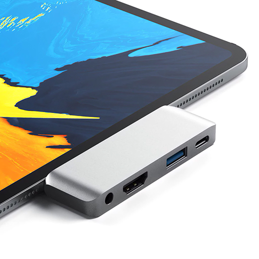 Хаб (адаптер) iLoungeMax 4 in 1 USB Type-C to HDMI | USB 3.0 | USB-C PD Charging | 3.5mm для iPad Pro 2020