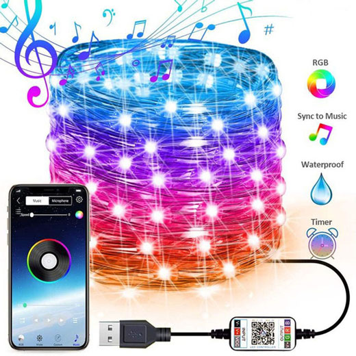 Умная светодиодная гирлянда iLoungeMax 100 LED Multicolored 10m