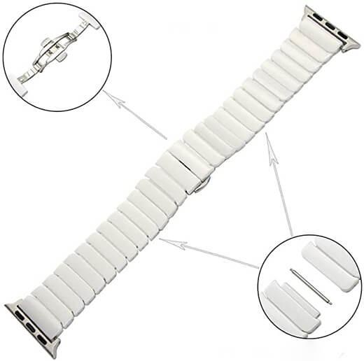 Керамический ремешок iLoungeMax Ceramic Band Strap для Apple Watch 44mm/42mm Series SE/6/5/4/3/2/1
