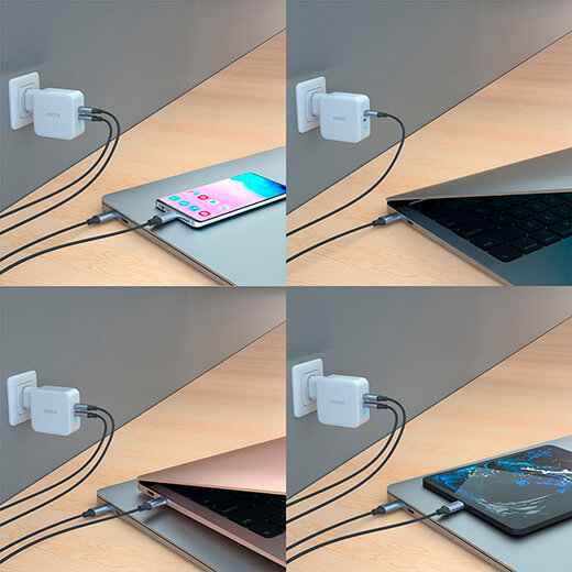 Зарядное устройство iLoungeMax GaN Dual USB-C 100W для iPhone | iPad | MacBook