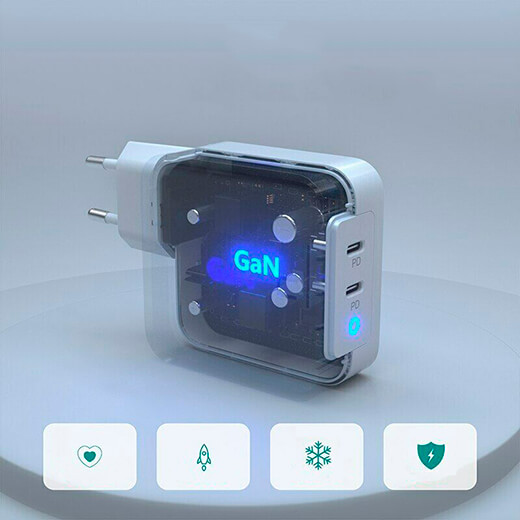 Зарядное устройство iLoungeMax GaN Dual USB-C 100W для iPhone | iPad | MacBook