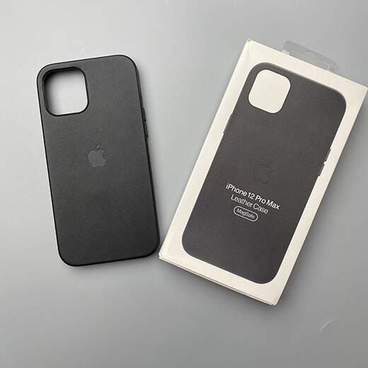 Кожаный чехол iLoungeMax Genuine Leather Case MagSafe Black для iPhone 12 Pro Max ОЕМ