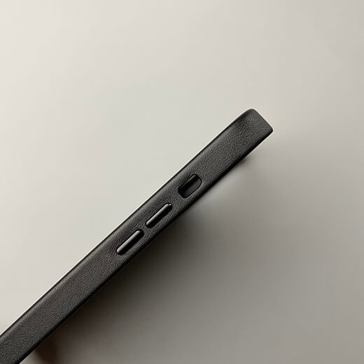 Кожаный чехол iLoungeMax Genuine Leather Case MagSafe Black для iPhone 12 Pro Max ОЕМ