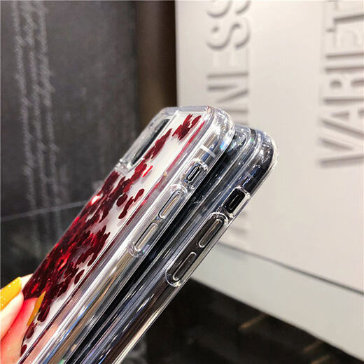 Защитный чехол с жидкими блестками iLoungeMax Glitter Heart-Shaped Sequins для iPhone 12 mini