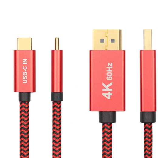 Кабель-перехідник iLoungeMax High Quality Braided USB Type-C to DisplayPort 4K 60Hz 1.8m
