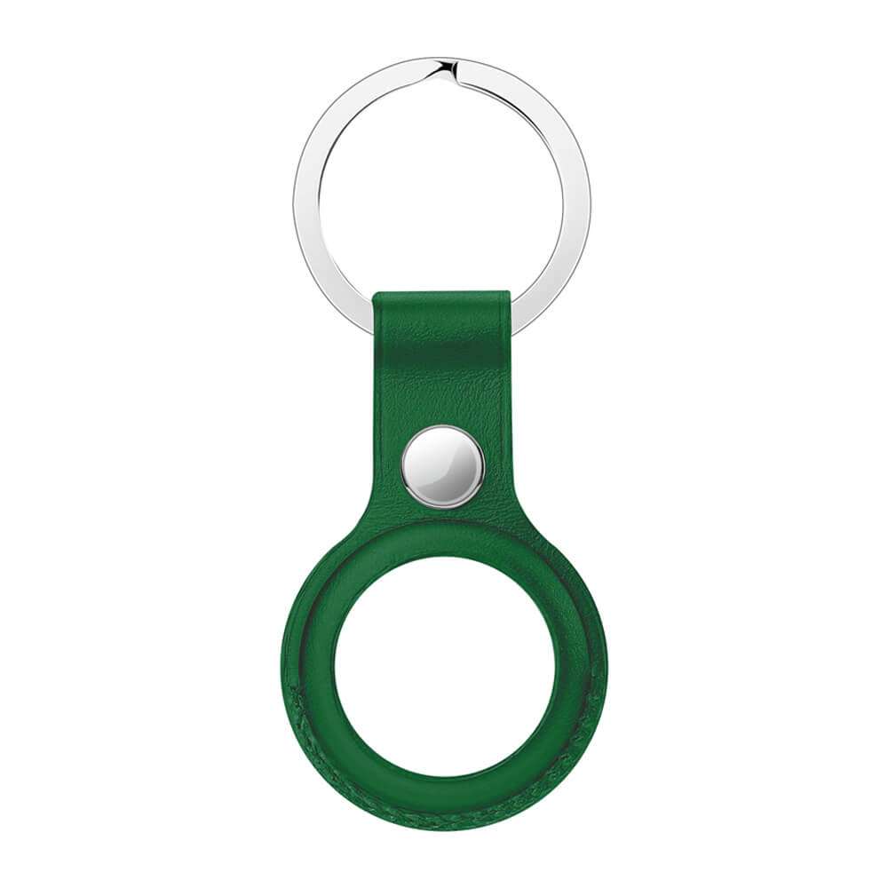 Шкіряний брелок з кільцем iLoungeMax Leather Key Ring (PU Leather) Black для AirTag