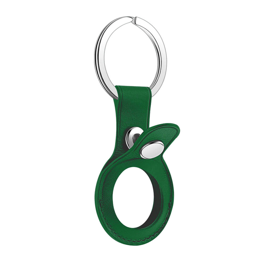 Шкіряний брелок з кільцем iLoungeMax Leather Key Ring (PU Leather) Black для AirTag
